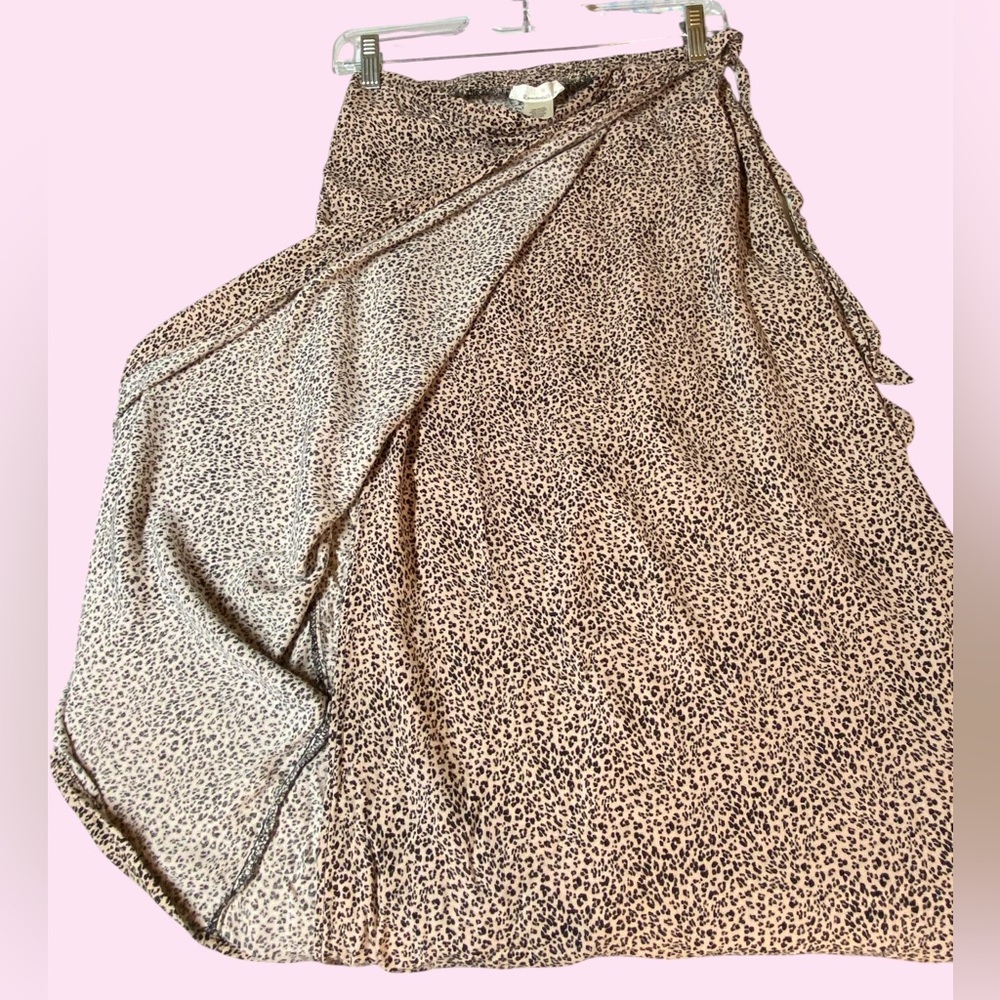 URBAN Romantics Animal Print Wrap Skirt Size M